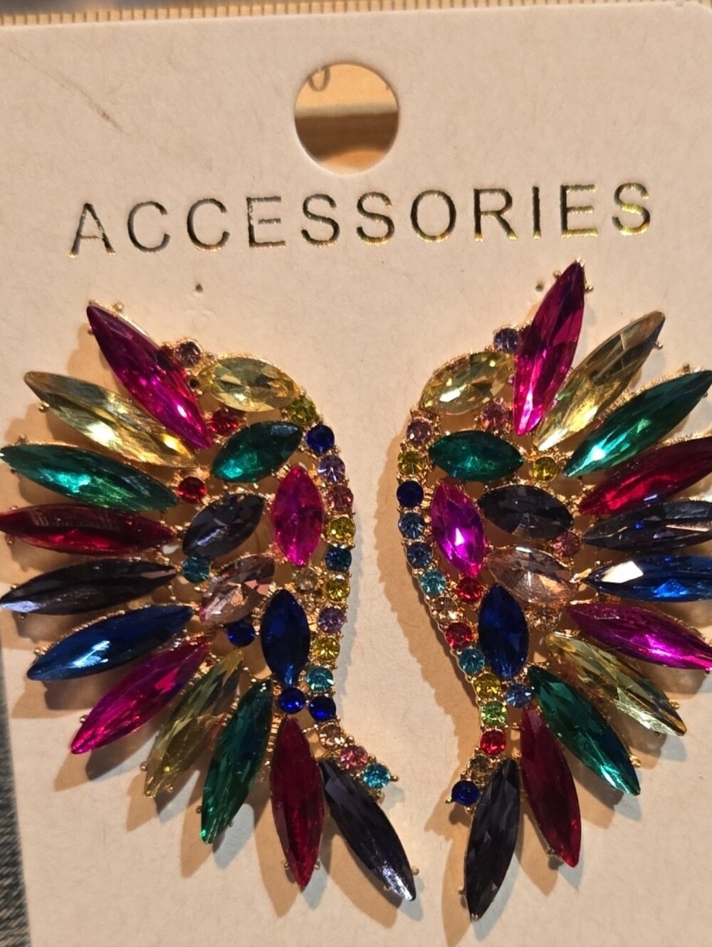 Crystal Wing Earrings